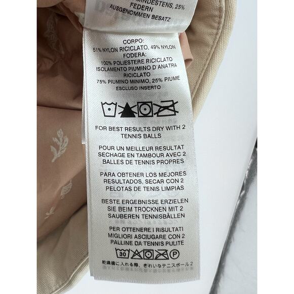 Patagonia Bivy Hooded Vest Cream/Pink Women’s Size Large Duck Down Warm Outdoors - Picture 7 of 12